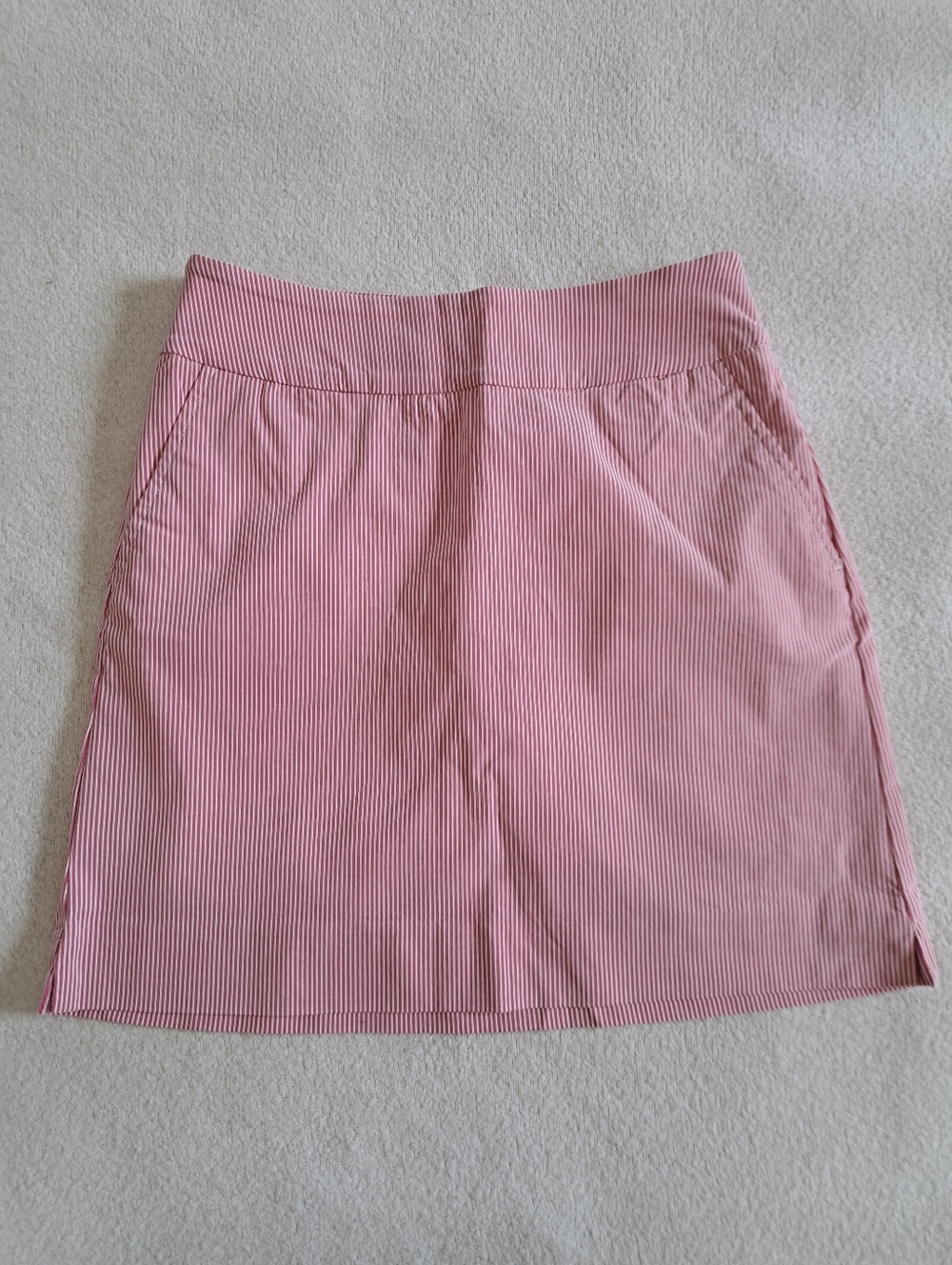 S.C.& Co. Pull On Skort Pink White Striped Stretch Womens Size 4 Summer Sporty